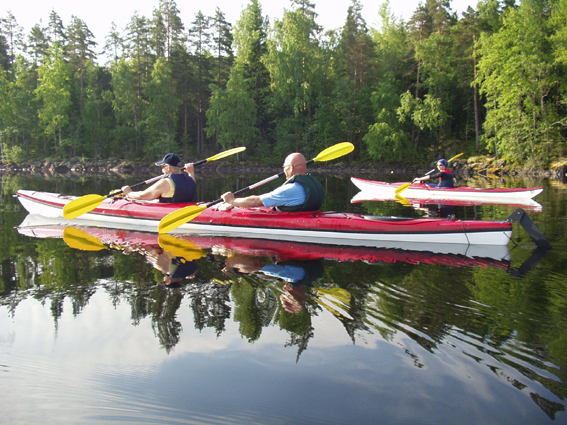 Double kayak. Rented from Kirkkoranta Kolovesi.